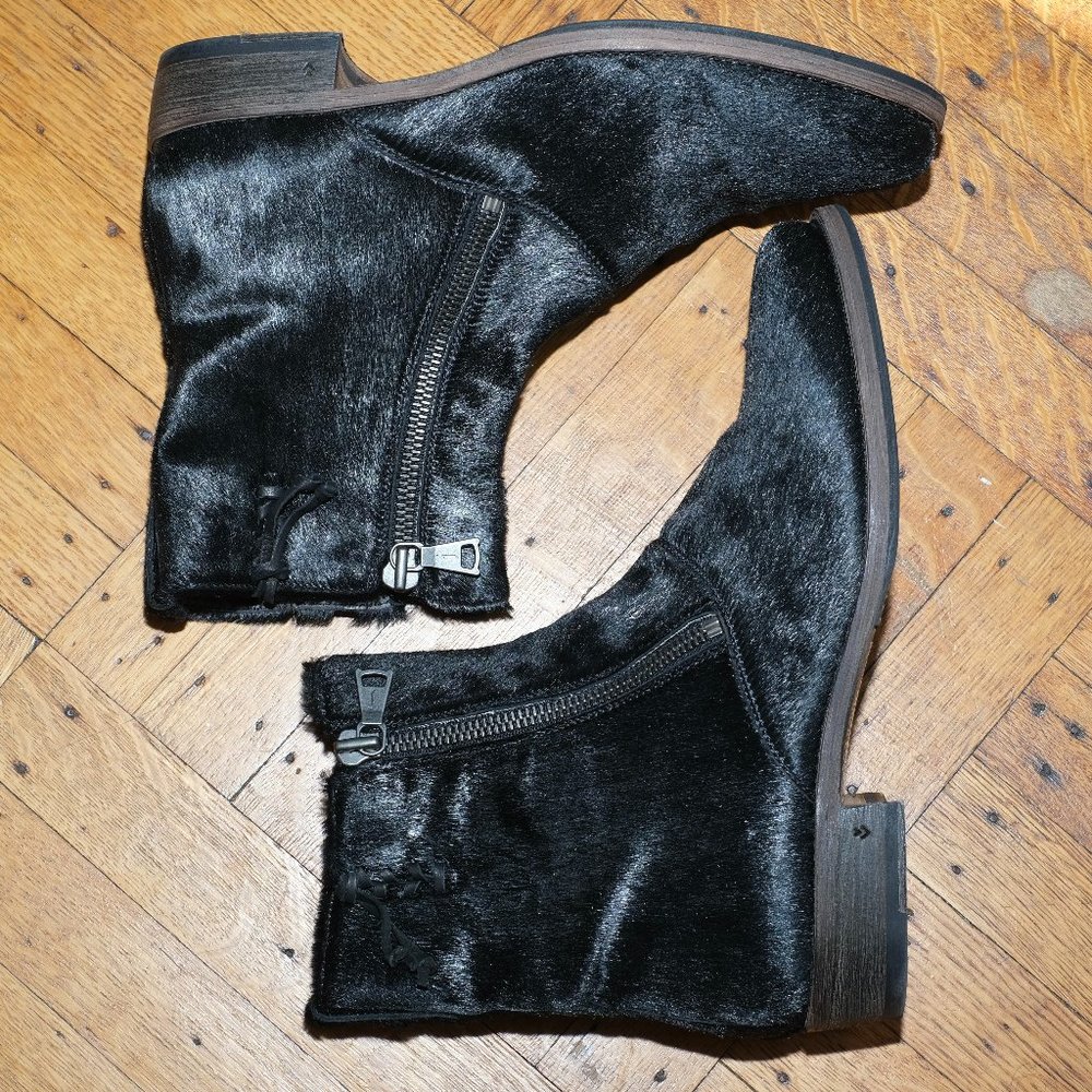 John Varvatos Pony Hair Boots (Metal Black)